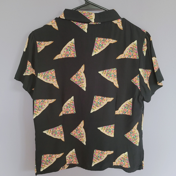 Dangerfield Black Fairy Bread Print Women's Blouse - Picture 2 of 5